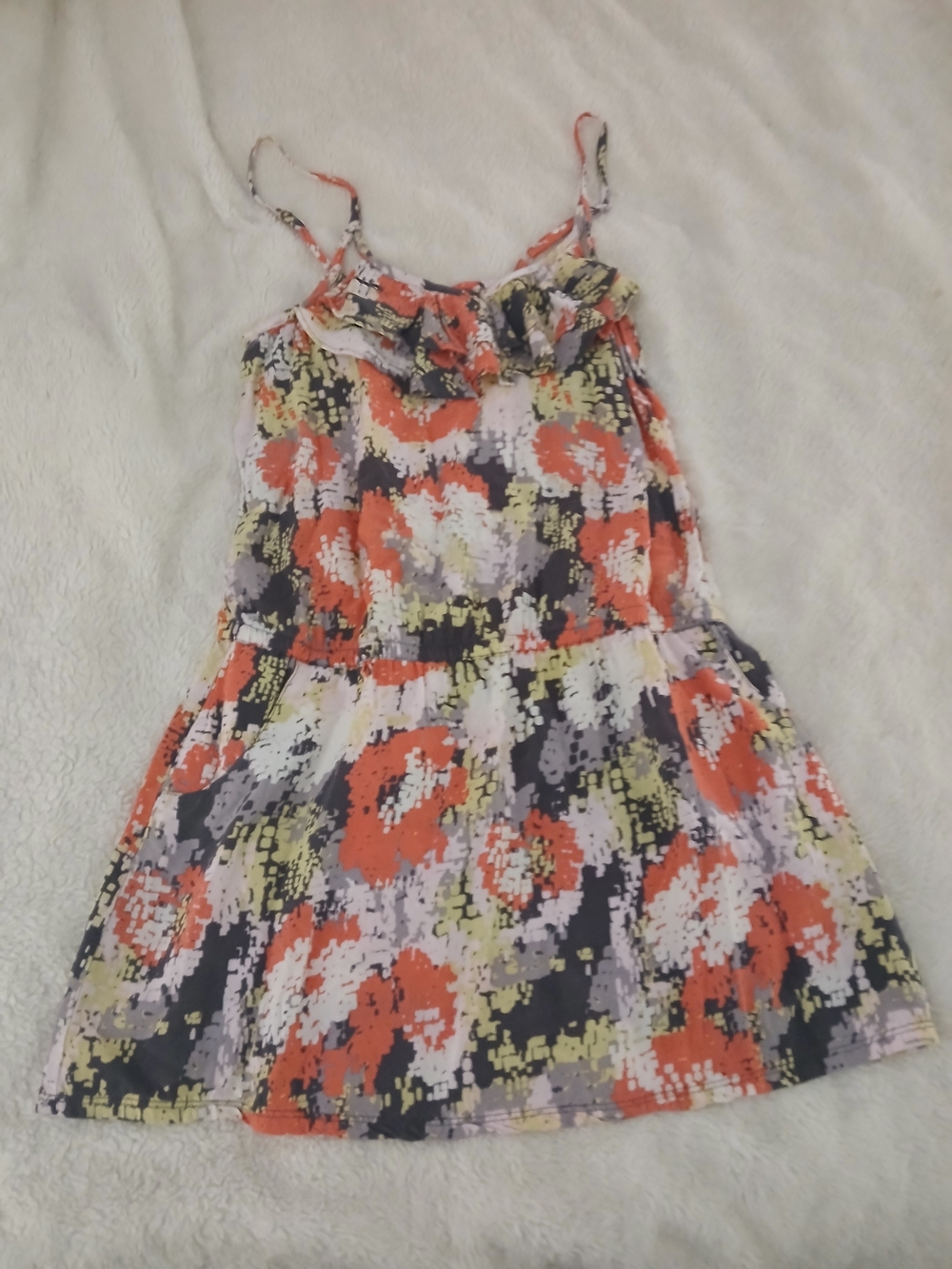 Vintage Hang Ten Abstract Floral Mini Dress Sz Small
